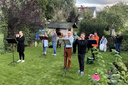 Feier zu Ursula Helmes' Geburtstag und Ständchen zu Sabrina Helmes' Examen am 24. September 2021